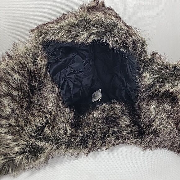 Earth Ragz Trapper Hat Brown Patchwork Faux Fur Ear Flaps Hunting Aviator Winter - Picture 11 of 12